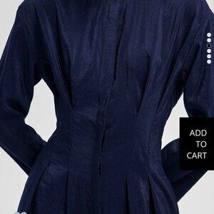 Gorgeous navy pleated maxi dress-BRAND NEW